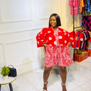 Un high two piece  short (100% cotton)