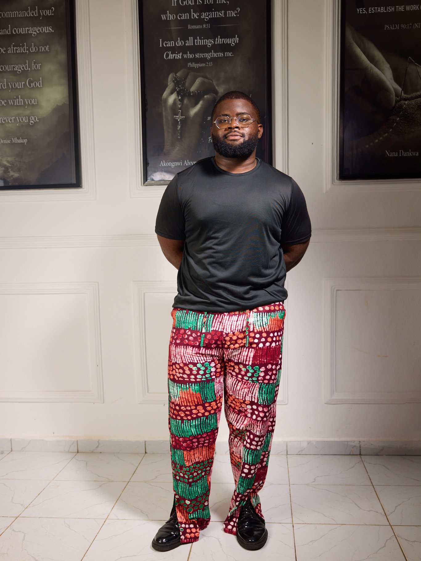 mens-ankaraasooke-pants-red-36m Men’s Ankara/Asooke Pants - Image 1